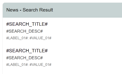  Classic Report Search  Result layout 