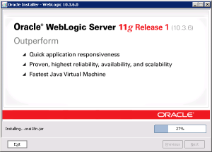 WebLogic Install Screen 10