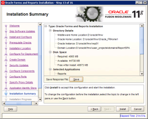  Oracle Reports Installation 11g Screen 13