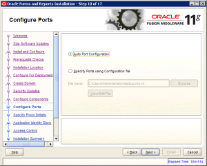  Oracle Reports Installation 11g Screen 10