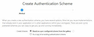  Authentication Schemes anlegen