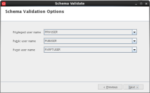 Oracle Primavera validate DB Schema Step 3