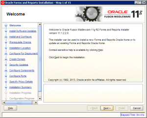 Oracle Reports Installation 11g Screen 1