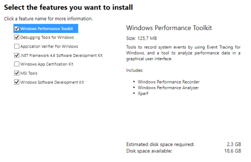 Installation Windows SDK für Windows 10